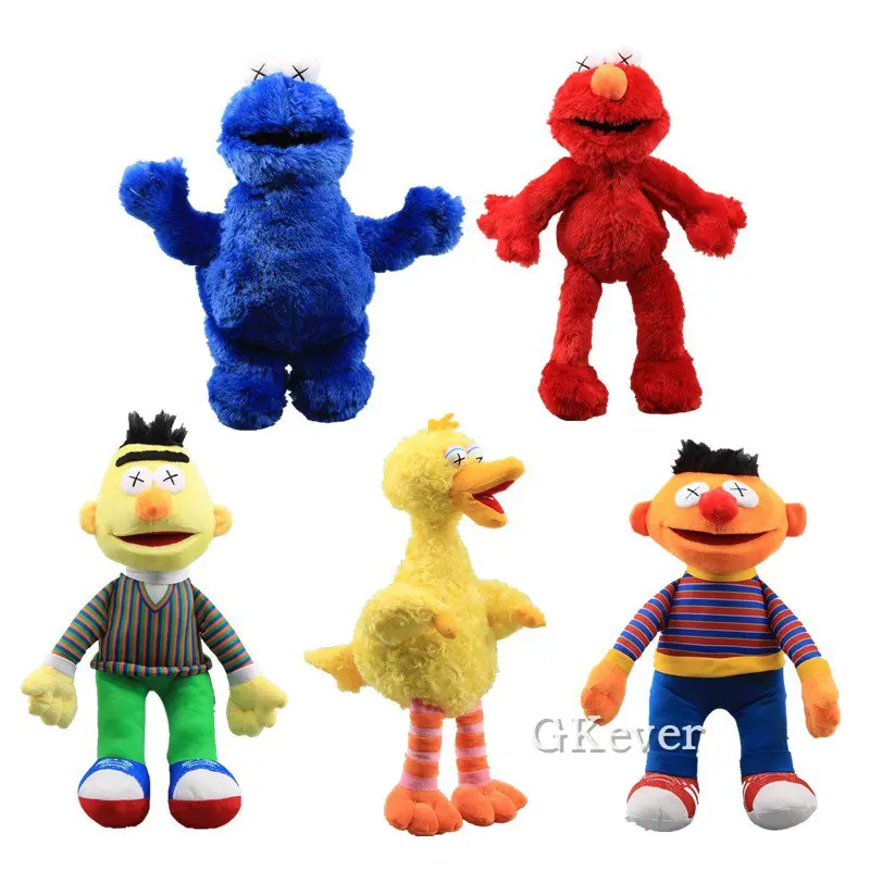 Sesame Street 5 Stiluri Elmo Cookie Monster Păpuși de Pluș Bert, Ernie Pasăre Mare Moda Jucarii Moi 40-48 cm Copii Cadou