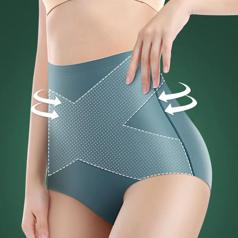 Matase de gheață Chilotei fără Sudură de Înaltă Talie Abdomen Plat pentru Femei Chilotei Modelarea Corpului Pantaloni 3D Hip Lift Slip Interior Purta Fierbinte de Vânzare 1