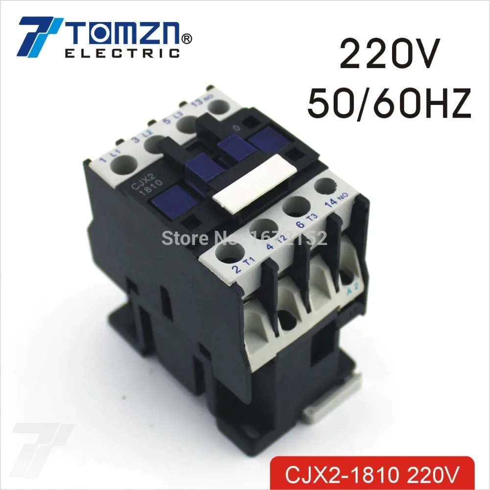 CJX2 1810 AC contactor LC1 18A 220V 50HZ/60HZ 0