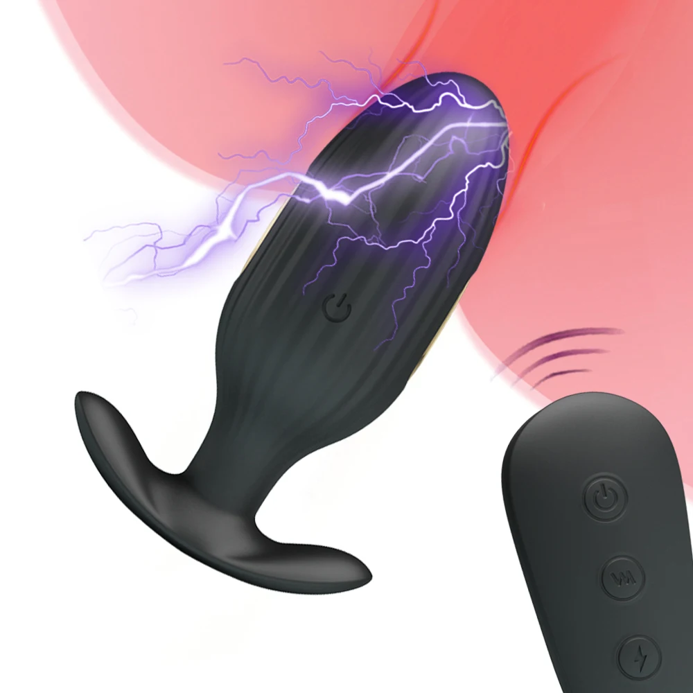 Șoc Electric Anal Plug Vibrator De Prostata Masaj Pentru Bărbați De La Distanță Fără Fir Anal Vibrator Anal Anus Dilatator Anal Sex Toy 0
