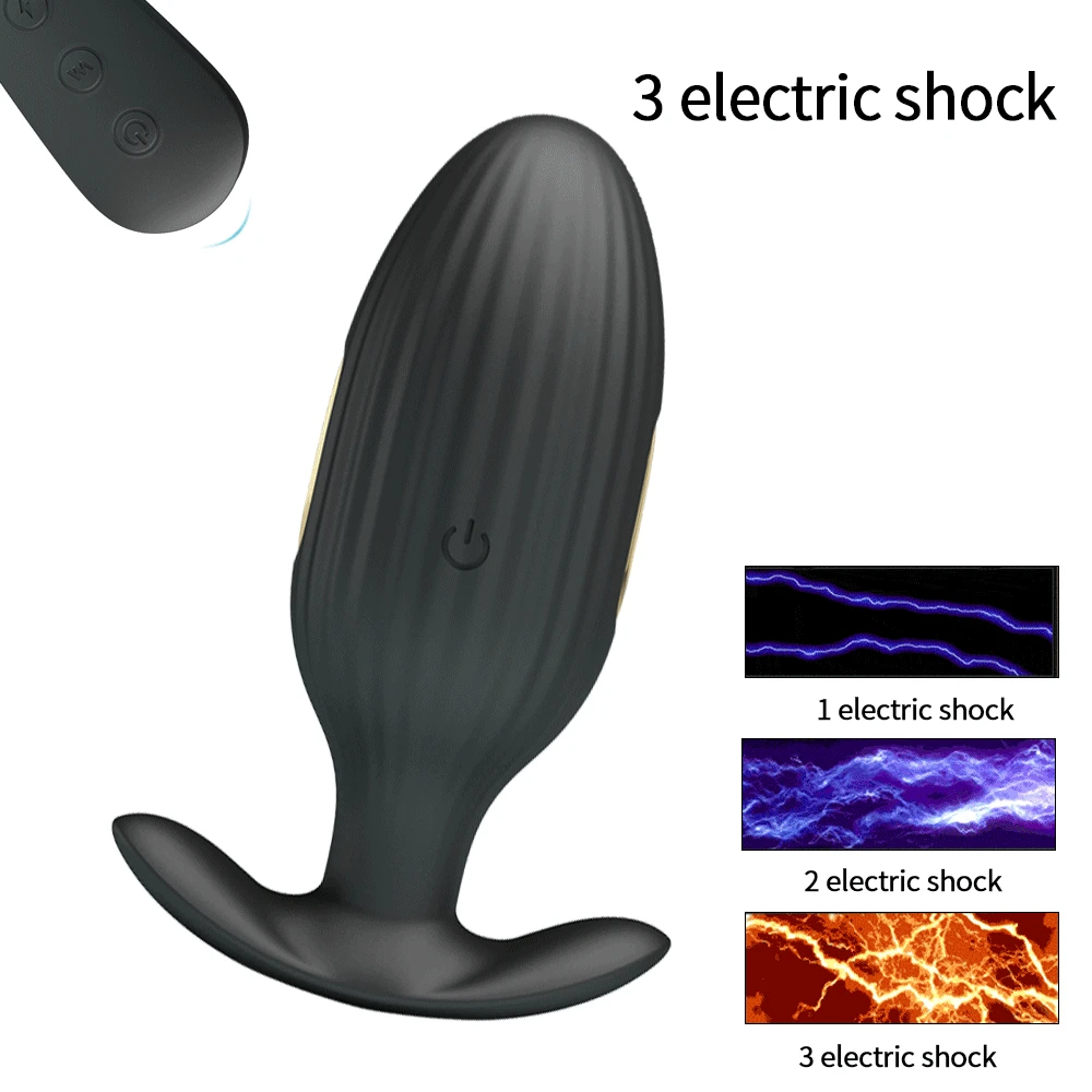 Șoc Electric Anal Plug Vibrator De Prostata Masaj Pentru Bărbați De La Distanță Fără Fir Anal Vibrator Anal Anus Dilatator Anal Sex Toy 3