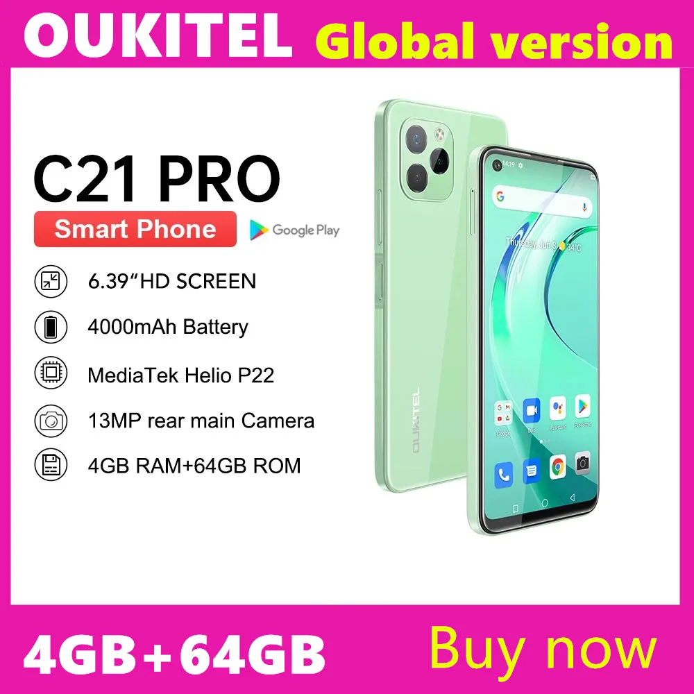 Original Oukitel C21 pro Smartphone cu 4GB RAM, 64GB ROM 6.39