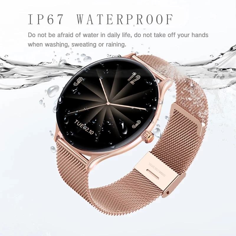 LIGE 2021 Noi Femeile Ceas Inteligent Femei de Moda Ceas de Ritm Cardiac Somn de Monitorizare Pentru Android IOS Impermeabil Doamnelor Smartwatch+Cutie 3