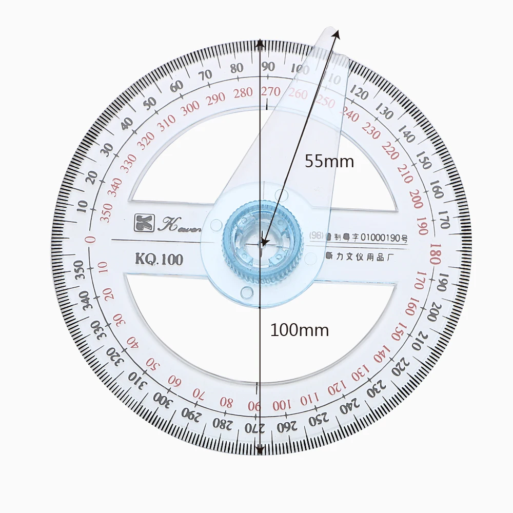 DIYWORK de Măsurare Instrumente de 360 de Grade Indicator Raportor Rigla din Plastic Pentru Birou Școală 10cm Circulară Swing Arm Angle Finder 1