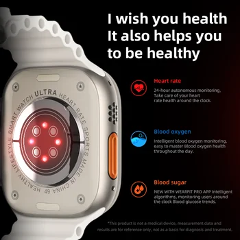 49MM Ceas Inteligent Ultra Seria 8 Temperatura Corpului Bluetooth Apel de Glucoza din Sange Smartwatch Bărbați Femei Trupa de Fitness 3