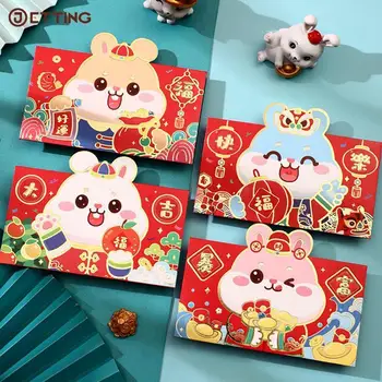 4buc 2023 Iepure An de Desene animate de Anul Nou Chinezesc Roșu de Pachete de Lucky Plic Roșu Creative Primăvară Festiva de Nunta Norocos Punga cu Bani 0