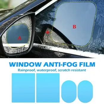 4buc Anti Ceata Masina Oglindă Laterală Ferestre de Filme Anti Orbire Oglinda Retrovizoare Filme de Protecție Impermeabil Impermeabil Auto Autocolante Sticla