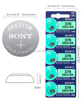 4Pc Pentru Sony Ceas Baterie De 1.55 V 379 SR521SW D379 V379 AG0 Oxid de Argint Buton Baterie Pentru Ceas Electronic Calculator 3