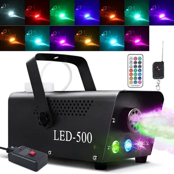 500W Ceață cu LED-uri/Mașină de la Distanță fără Fir de Control de Ceata Cu LED-uri RGB Lumini/Fum Ejector/Halloween Petrecere DJ Nunta Etapă