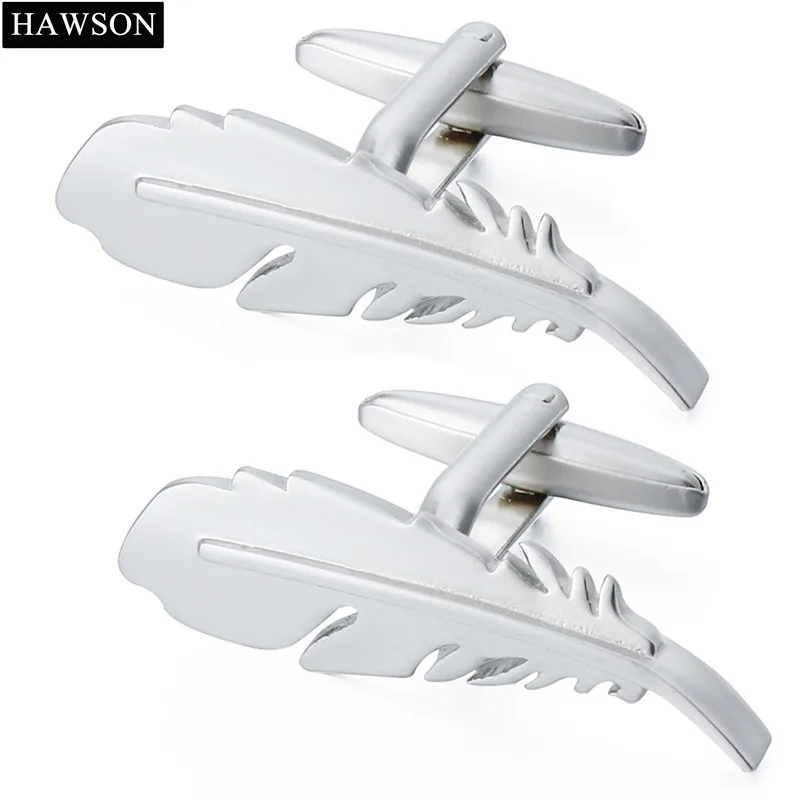 HAWSON Stil la Modă Butoni Elegant Pene Mat cu Rodiu butoni pentru Barbati franceză Tricouri Accesoriu 0