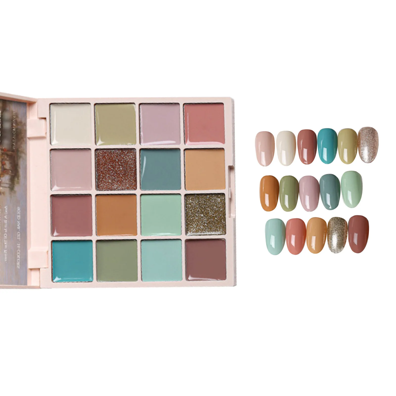 16 Culori Solide Paleta de Unghii Foarte Pigmentate Solid Gel de unghii Crema Set Unghii Gel Manichiura Kit Pentru Unghii DIY 1