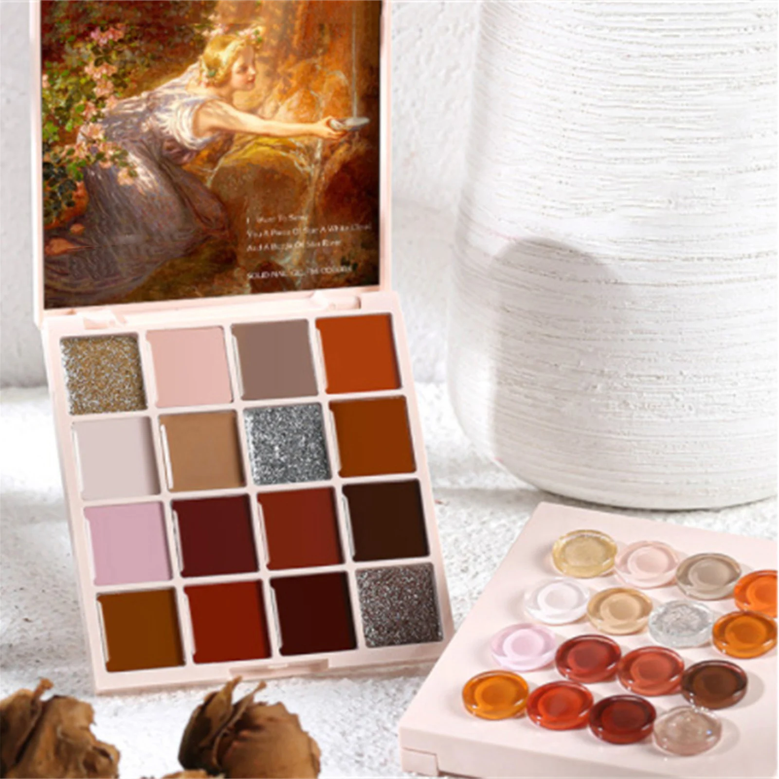 16 Culori Solide Paleta de Unghii Foarte Pigmentate Solid Gel de unghii Crema Set Unghii Gel Manichiura Kit Pentru Unghii DIY 3