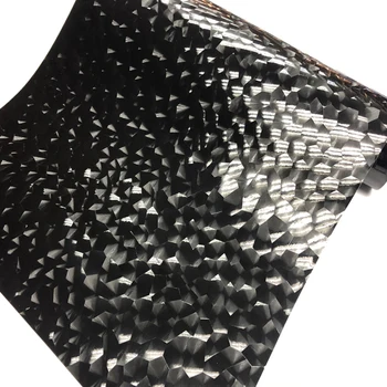 50cm*200/300CM 3D Fibra de Carbon de Film de Vinil Autocolant caroserie Interior Decor Negru cub de apă Fibra de Carbon 3D Folie de Film 0