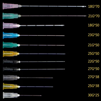 50pcs per pachet Injectabile vârful bont ac micro canulă 18G de 20G, 21G 22G, 23G 25G 27G 30G pentru dermal filler 3