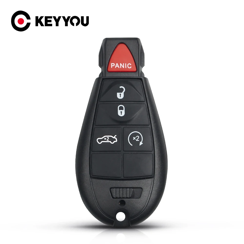 KEYYOU 5 4+1 Buton de Telecomanda Cheie Auto Shell Caz Pentru DODGE Chrysler Jeep Grand Caravan Oraș și Țară Smart key Fob 0