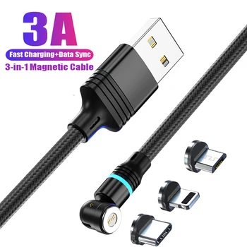 540 de Grade Roating Magnetic USB Cablu de Încărcare Rapidă USB de Tip C, Telefon, televiziune prin Cablu Magnet Încărcător Taxă de Date Micro USB 11 Pentru Xiaomi F 0