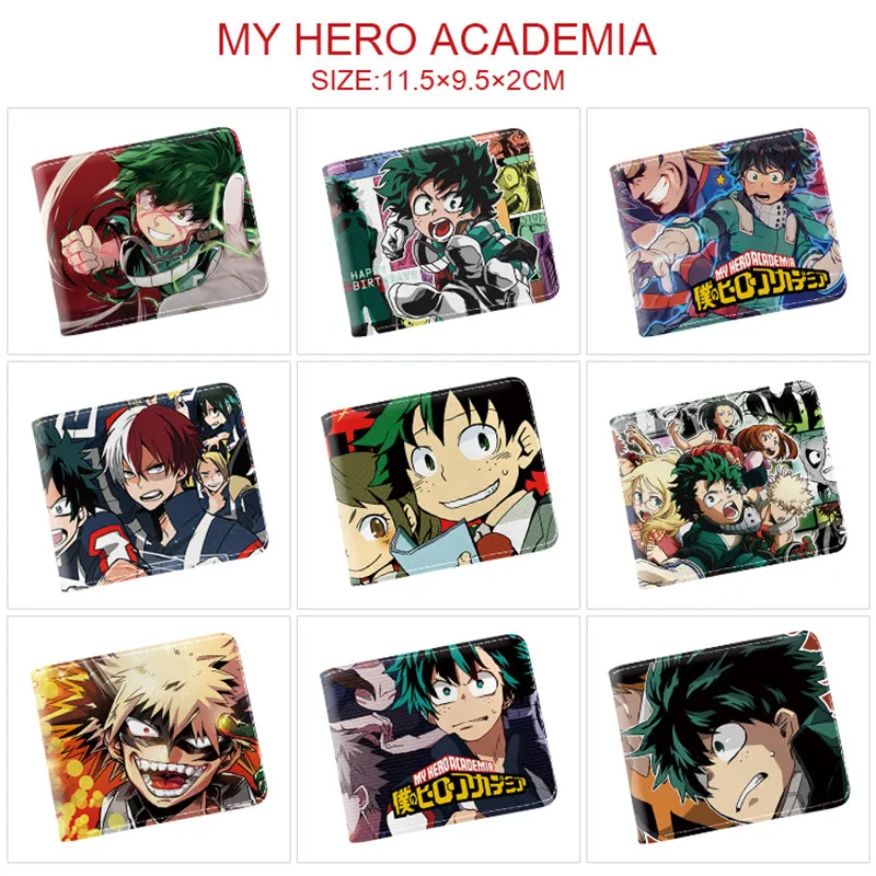Anime-ul Meu Hero Academy Academia Boku Scurt Portofel Geanta Pliabila PU Geantă din Piele, de a bate Monedă Card Fete Baiat Cadou Înapoi la Școală
