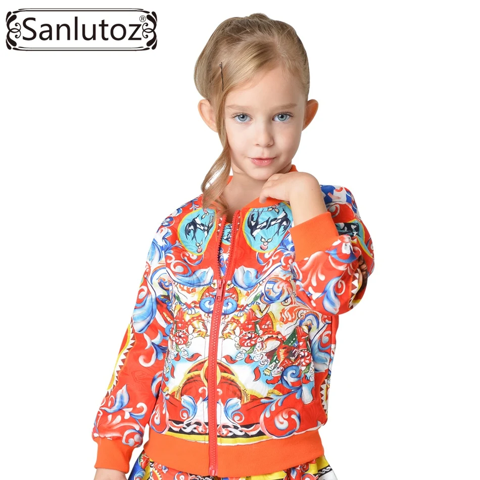 Sanlutoz Fete Jacheta Copii Îmbrăcăminte de Haine pentru Copii Îmbrăcăminte de Flori Trench de Toamna Iarna Sport Petrecere de Craciun 2016