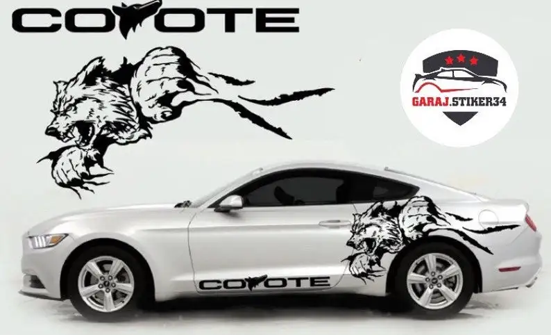 2 buc Mustang Coyote Vinil Grafic Decal Autocolant DEDICAT pentru Ford Mustang