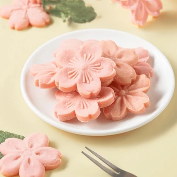 5pcs Sakura Cookie Matriță Timbru Biscuit Mucegai Cutter Pink Cherry Blossom Mucegai DIY Florale Mucegai Fondant Bucătărie de Copt Bakeware Instrumente 0