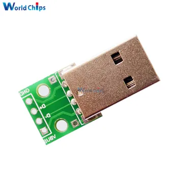 5PCS USB la BAIE Adaptor Convertor de 4 pini pentru 2.54 mm PCB Bord de Alimentare Diy Kit Electronic de Bord PCB Module