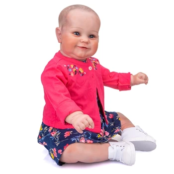 60CM Imens Dimensiunea Originală Bebe Papusa Reborn Copil Fată Copilul Maddie Corp Moale Flexibil Mână-Desen 3D Păr Tonul Pielii papusa 4