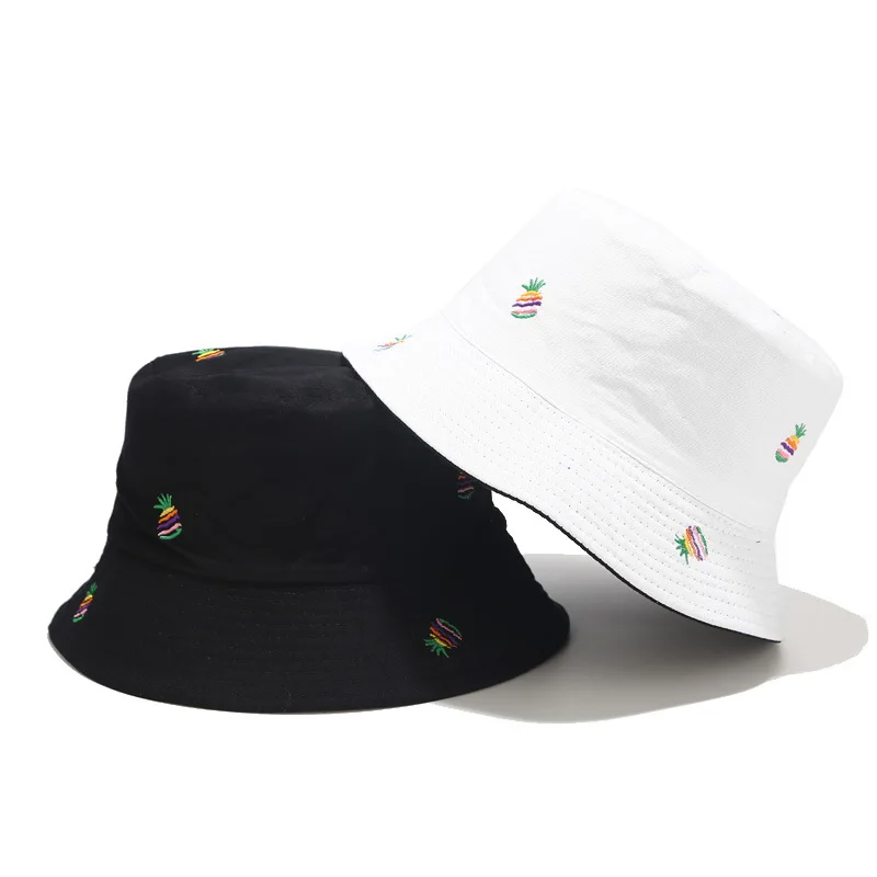 2021 Fructe de Ananas Imprimare Găleată Pălărie Pescar Pălăria în aer liber, de Călătorie Pălărie de Soare Capac Pălării pentru Bărbați și Femei 136 5