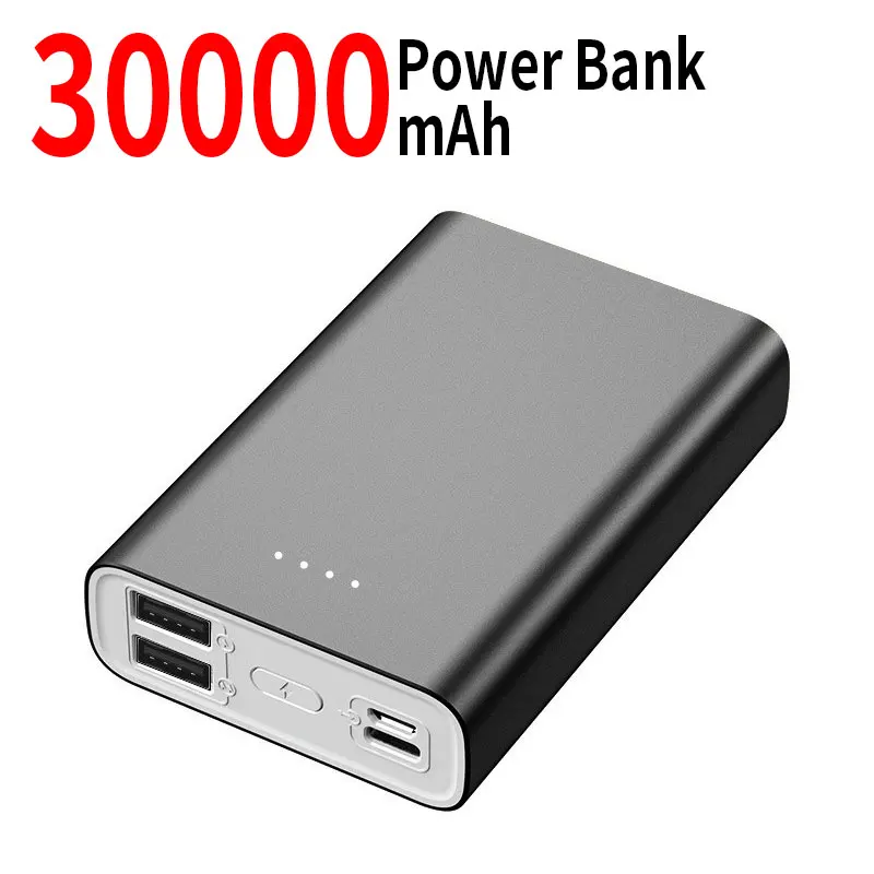 30000mAh Încărcare Rapidă Portabil Putere Banca Încărcător 2USB Ieșire Baterie Externă pentru iPhone Samsung Huawei MI PoverBank 0