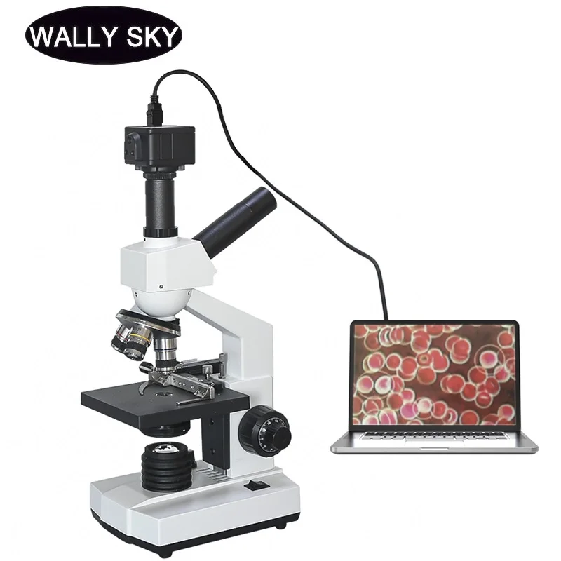 40X-1600X Dual-View Microscop Compus CONDUS Laboratorul de Celule Sanguine Acarieni Sperma Microscop Biologic 5.0 MP USB aparat de Fotografiat Digital Ocular