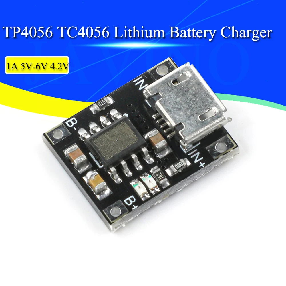 5PCS Singură Celulă Litiu Baterie de Încărcare Încărcător Modulul 1A 5V-6V 4.2 V TC4056 TC4056A Micro USB de Alimentare Bord TP4056