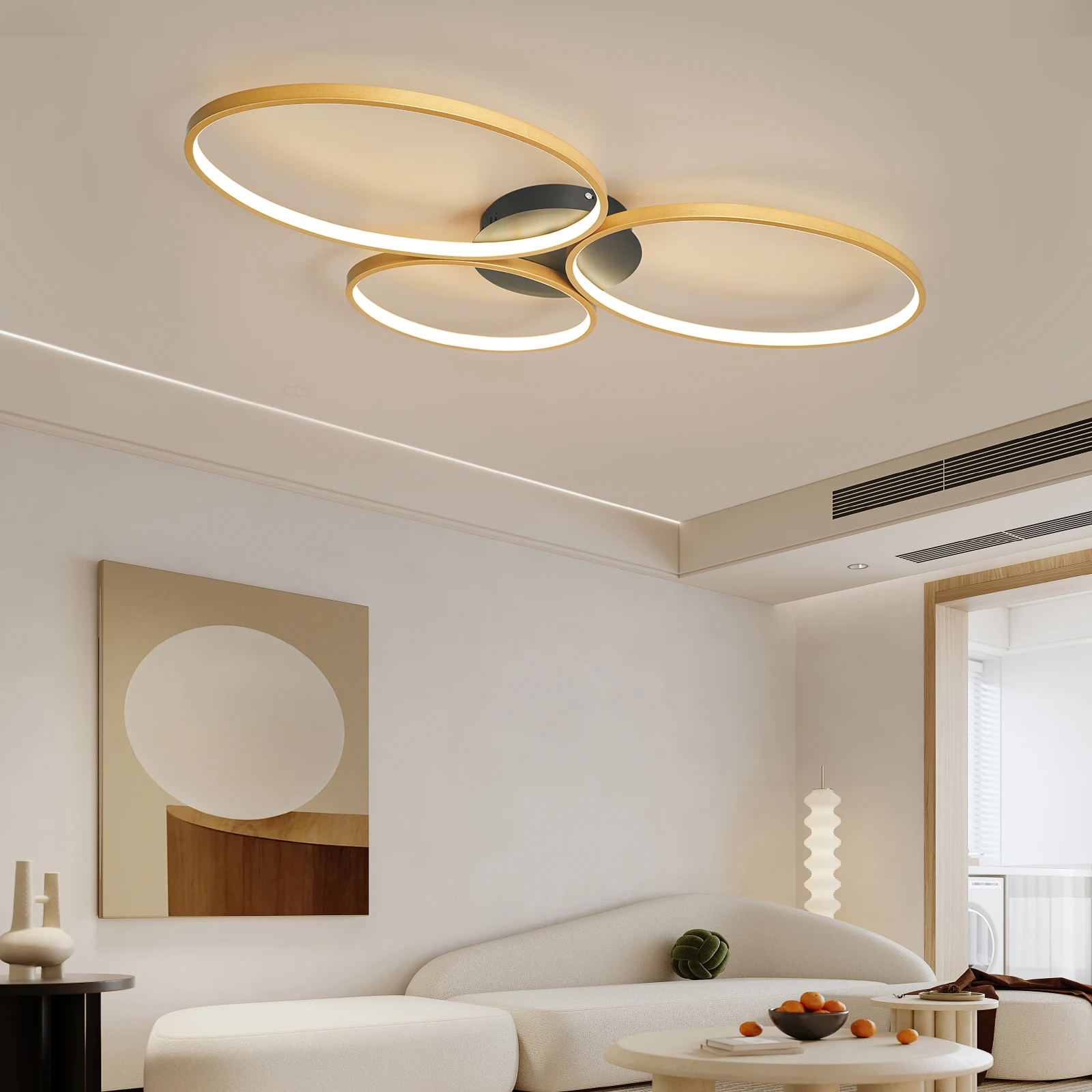 Negru/Aur cu led-uri Moderne Candelabru pentru dormitor, camera de studiu living luces de techo Candelabre Tavan Corpuri AC90-260V 0