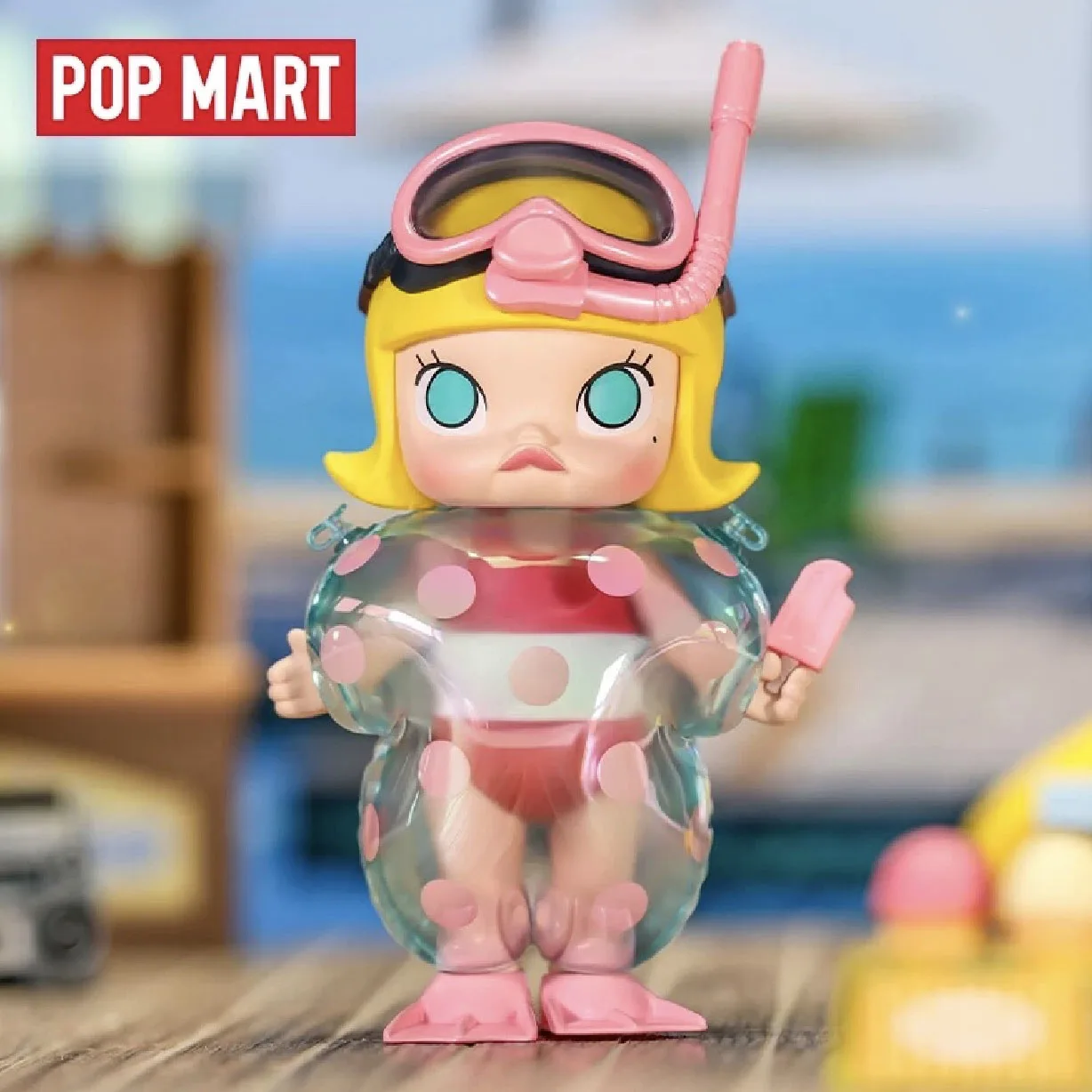 100% Original POPMART MOLLY Să Mergem Scufundări Figura de Acțiune Anime Ornamente Reale de Colectare Model de Papusa Jucării Realshot