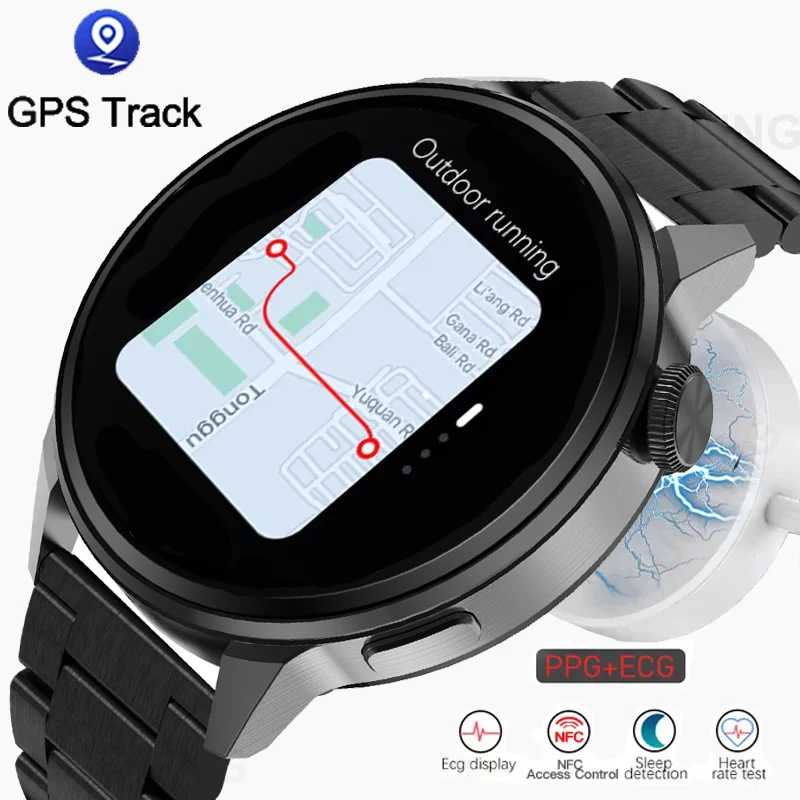 Noua Moda NFC Smart Watch Bărbați Bluetooth Apel Sport Track GPS Ceasuri Femei de Ritm Cardiac ECG Pentru Smartwatch Samsung, Huawei, Xiaomi