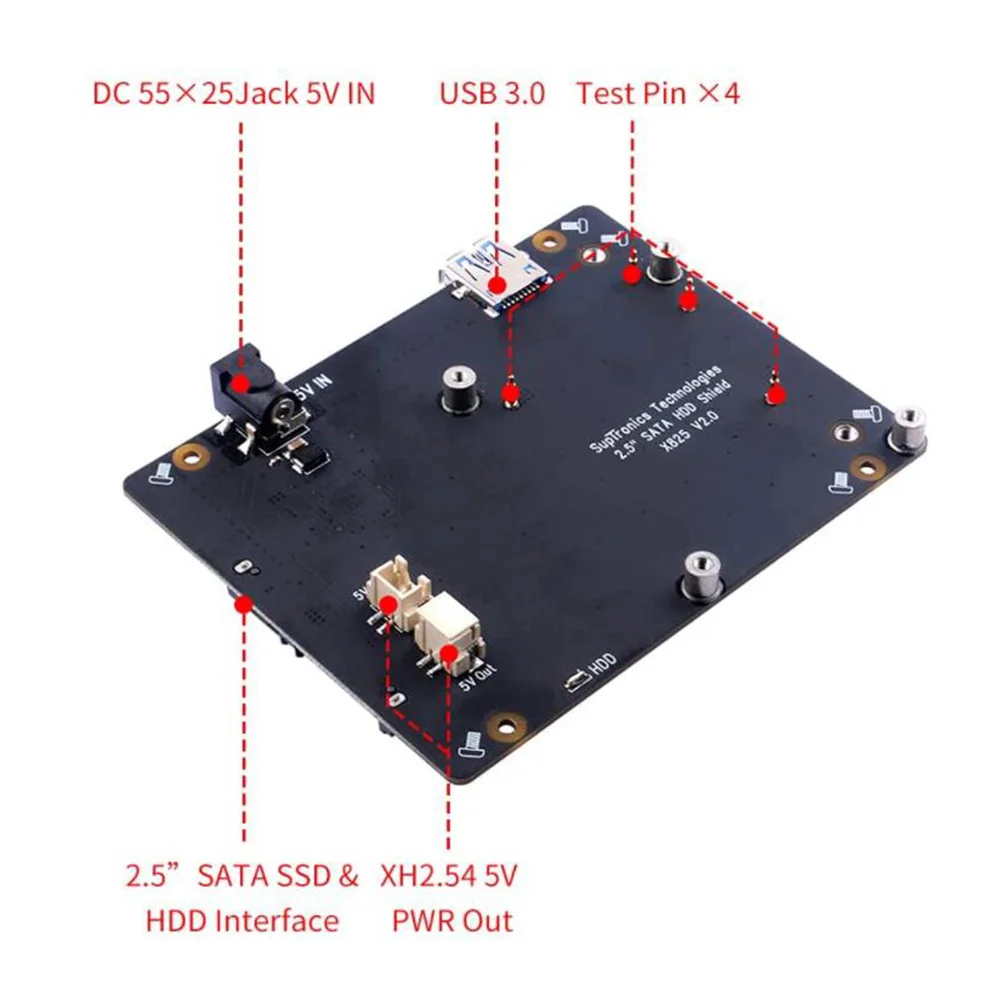 Pentru Raspberry Pi 4 Model B 2.5 Inch SATA HDD/SSD de Stocare placă de Expansiune, X825 USB3.1 Hard Disk Mobil Module 2