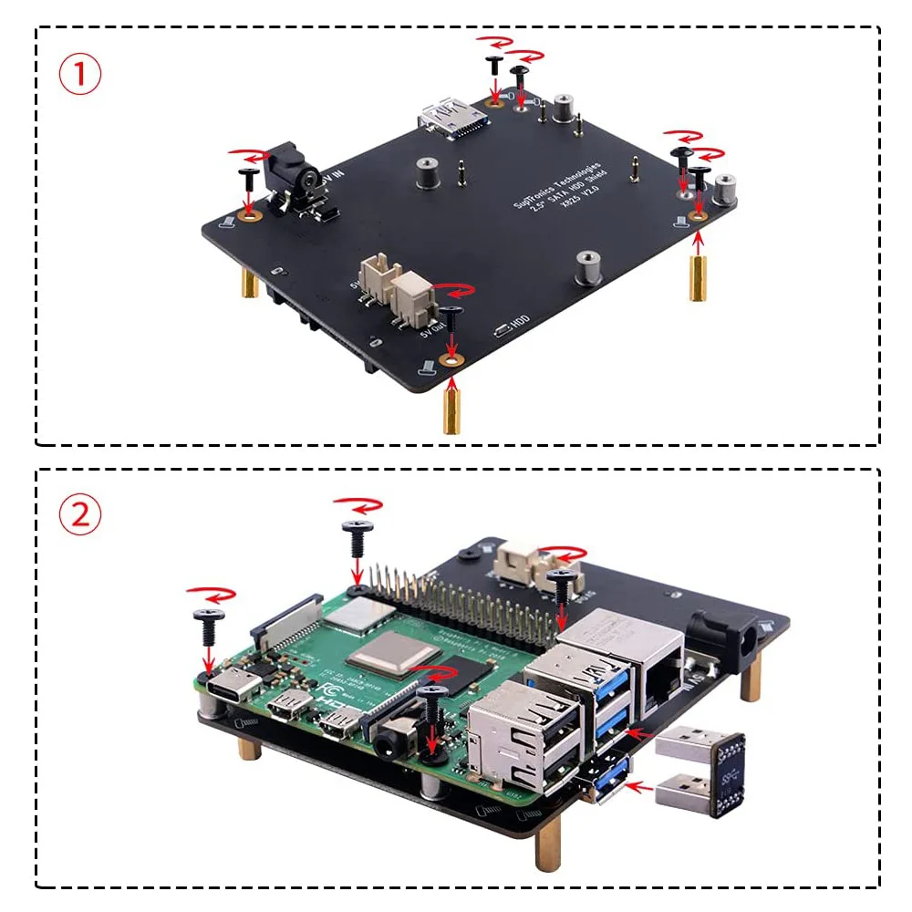 Pentru Raspberry Pi 4 Model B 2.5 Inch SATA HDD/SSD de Stocare placă de Expansiune, X825 USB3.1 Hard Disk Mobil Module 3