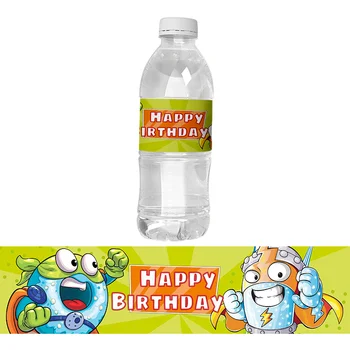 6pcs Superzings Sticla de Apa Minerala Etichete Sticla de Apa Împachetări Autocolant Petrecere de Aniversare pentru Copii Decor Consumabile Copil de Dus Decor