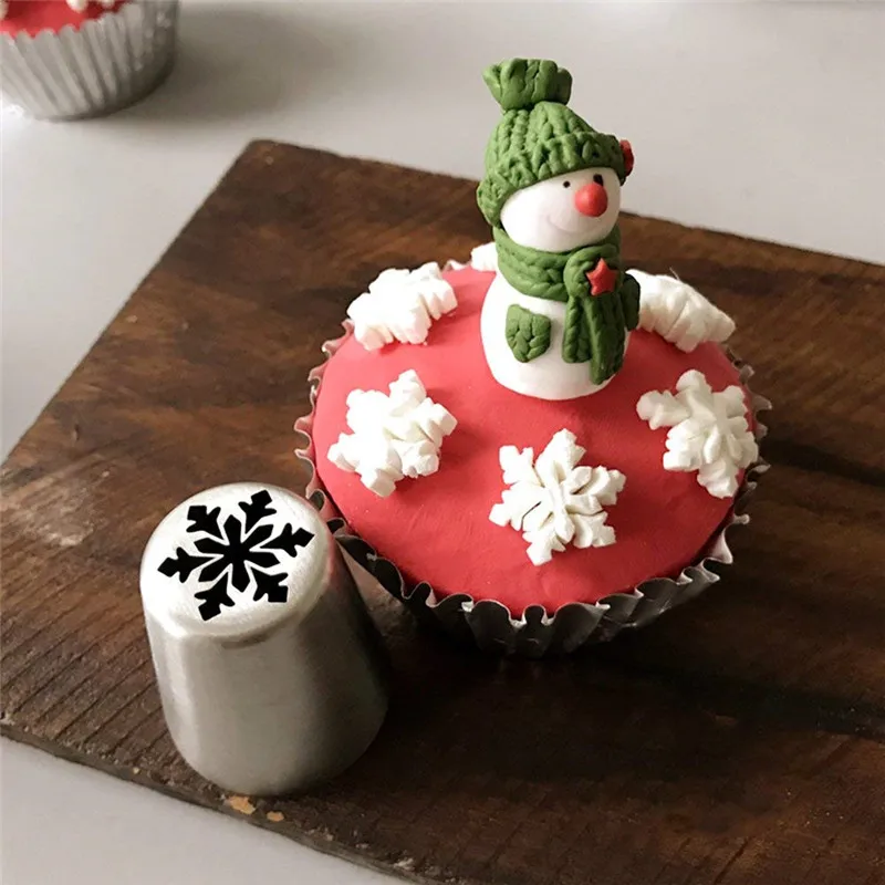 4buc/set Tort Crema Duza de Patiserie Instrument din Oțel Inoxidabil Cupcake rusă Crema de Patiserie Sfaturi Bakeware Crăciun Degivrare Conducte Duze