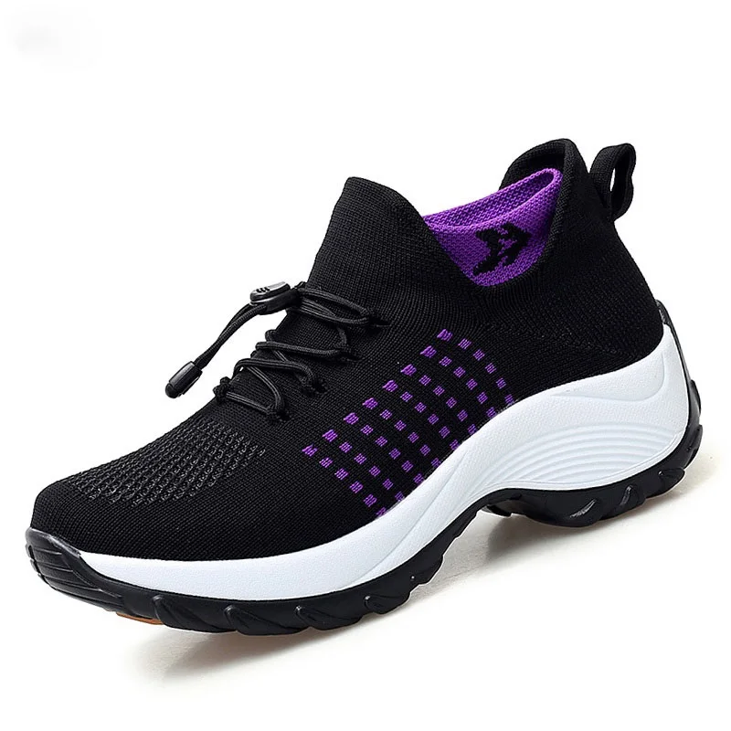 2020 Femeile Plat Pantofi Platforma Femeie Adidasi pentru Femei ochiurilor de Plasă Respirabil Tenis Doamnelor Pantofi pentru Ciorap Adidași 1