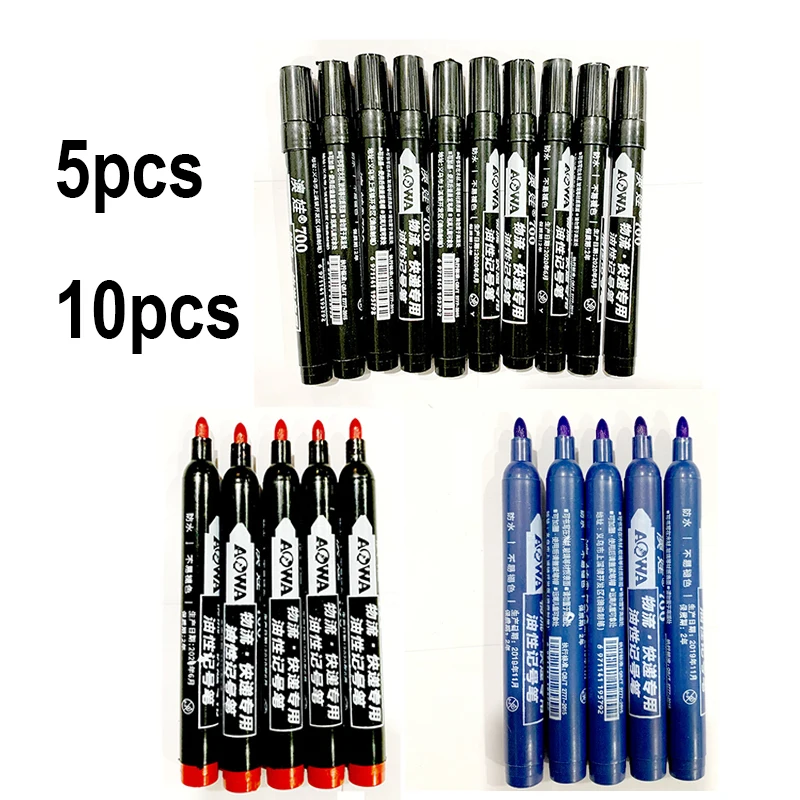 5/10 buc Vopsea Permanenta Marker Gras Impermeabil Creion Negru pentru Anvelope Markeri Uscare Rapidă Semnătura Pen Rechizite
