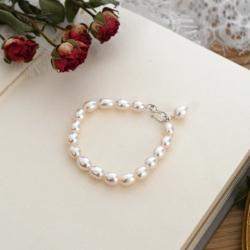 ASHIQI Naturale de apă Dulce Pearl Brățară Real 925 de Bijuterii de Argint pentru Femei de Moda