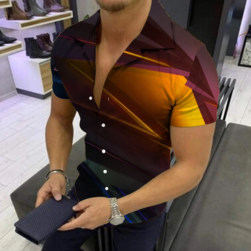 Vara Tricouri pentru Barbati cu Maneci Scurte Tricou Masculin Tipărite de Lux Elegante, Casual Bluza Mens Haine de Designer 2022 Camisa Masculina 2