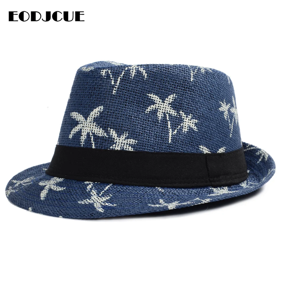 2019 Ridicata Vara Fedoras Pălărie Panama beach Pălărie de Paie Bărbați în aer liber Parasolar Pălărie Jazz Capace Femei Bărbați