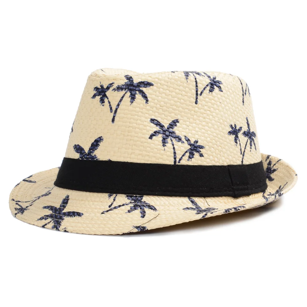 2019 Ridicata Vara Fedoras Pălărie Panama beach Pălărie de Paie Bărbați în aer liber Parasolar Pălărie Jazz Capace Femei Bărbați 1
