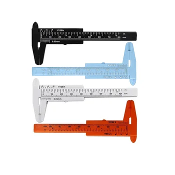 80mm Mini din Plastic Glisante Vernier Caliper Calibru Instrument de Măsură Conducător Micrometru Precis Instrument de Măsurare Standard Șubler cu Vernier 0