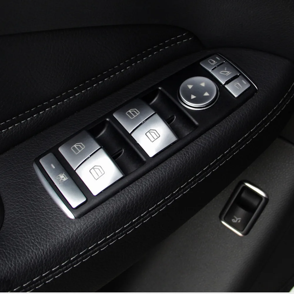 Geam mașină Ridicați Butonul Comutator Ușă Loc de Memorie Buton de Blocare Autocolant pentru Mercedes-Benz C E B Class W204 W212 CLA și GLA/GLE/GLS