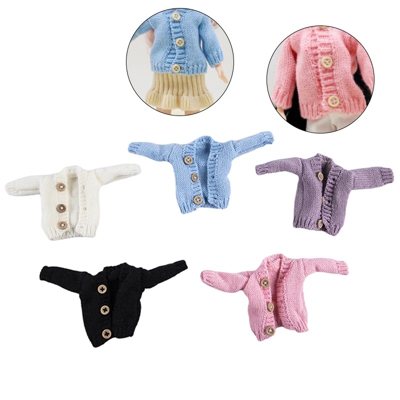 Strat tricotate Pentru Papusa Barbie Haine Țesute Haine de Iarnă Pulover Cald Topuri 1/6 BJD Accesorii Papusa Baby Copil DIY Jucărie