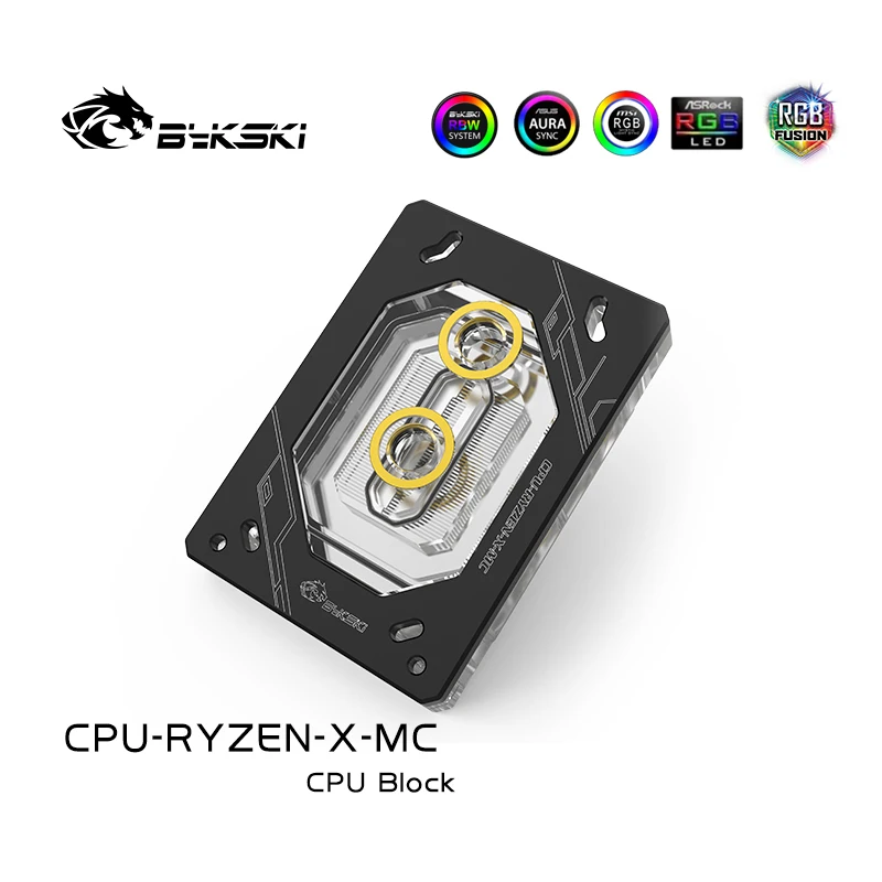 Bykski Bloc CPU Utilizare pentru AMD Ryzen 3/5/7 ThreadRipper 1950X / X570 AM2/AM3/AM4/AM5/TR4 FM Răcire cu Apă Radiator /RGB Lumina AURA