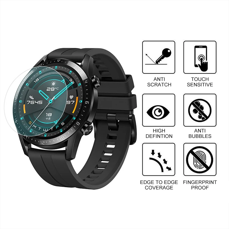 Pentru Huawei Watch 3 Pro Sticlă 3pcs Ecran Protector Pentru Huawei Watch3 3Pro de Protectie din Sticla Temperata Smartwatch HD 9H Film de Acoperire 1