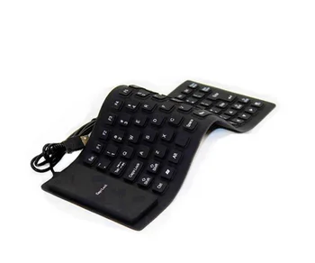 85-cheie Portabil Mini USB Multi-limba rezistent la apa Moale de Silicon Tastatură de Gaming Calculator Comprimat Tastatura Laptop Pliabil