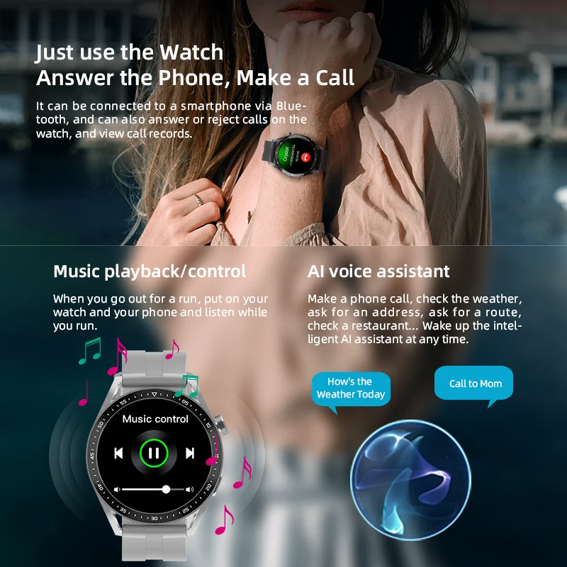 Original HW3 Pro Ceas Inteligent Bărbați NFC Personalizate Fete de Ceas Sport Bluetooth Apel Femei Smartwatch pentru iOS Android pk GT3 4